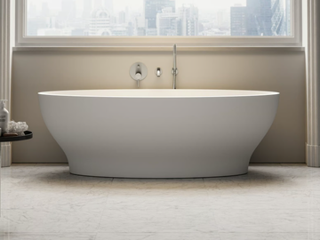 CALICE - Freestanding oval Resin Stone bathtub by LUSSO - view 2