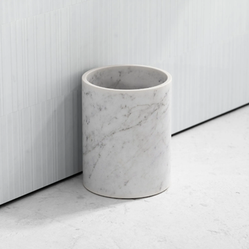 CLICHE - Carrara marble bathroom waste bin by LUSSO - view 3