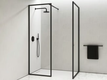 DESIGNO - KIT B - Corner glass Walk in shower with tray by LUSSO - view 2