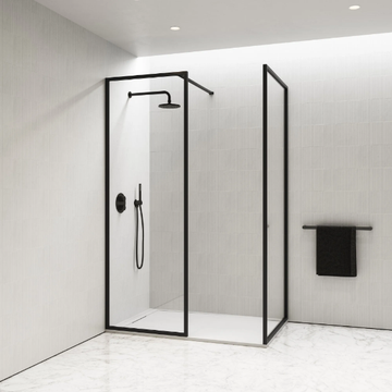 DESIGNO - KIT B - Corner glass Walk in shower with tray by LUSSO - view 3