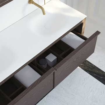 DORCHESTER - Double wooden vanity unit with drawers by LUSSO - view 3