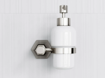 ETON - Wall-mounted ceramic Bathroom soap dispenser by LUSSO - view 2
