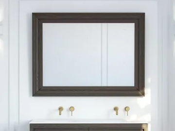 DORCHESTER - Rectangular framed oak mirror by LUSSO - view 2