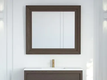 LANGHAM - Rectangular framed oak mirror by LUSSO - view 2