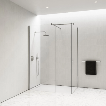 INFINITY - KIT B - Corner glass Walk in shower with tray by LUSSO - view 3