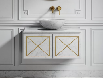 ITALIA - Countertop round single Carrara marble washbasin by LUSSO - view 2
