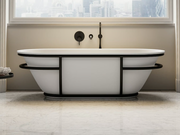 LUXE - Freestanding oval Resin Stone bathtub by LUSSO - view 2