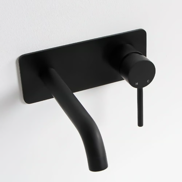 LUXE - 2 hole wall-mounted washbasin mixer with plate by LUSSO - view 3