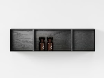 MOD - Open suspended wooden bathroom wall cabinet by LUSSO - view 2