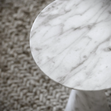 MONET - Round Carrara marble coffee table by LUSSO - view 3