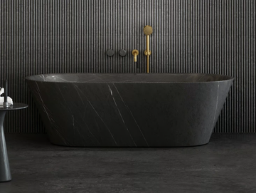MUSE - Freestanding oval Pietra Grey marble bathtub by LUSSO - view 2