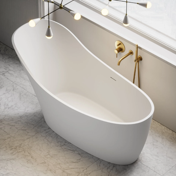 NAPOLI - Asymmetric freestanding Resin Stone bathtub by LUSSO - view 3
