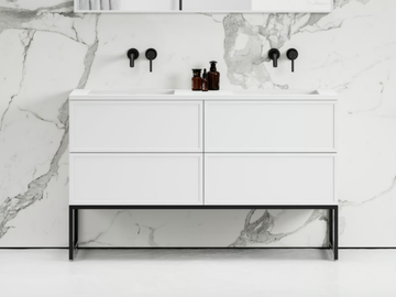 PIANA - Floor-standing double wooden vanity unit with drawers by LUSSO - view 2