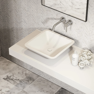 QUADRATO - Countertop square single Resin Stone washbasin by LUSSO - view 3