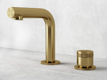 URBAN - 2 hole countertop stainless steel washbasin mixer by LUSSO - view 2