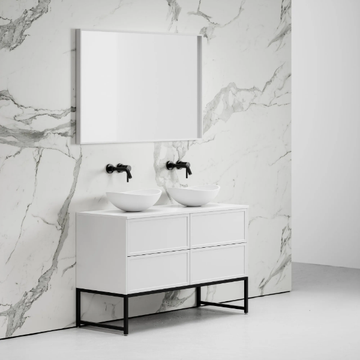VANITA - Floor-standing double wooden vanity unit with drawers by LUSSO - view 3