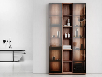 ZOTTO - Wood and glass display cabinet with integrated lighting by LUSSO - view 2