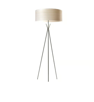 GEA - Handmade wood veneer and metal floor lamp by LZF - view 3