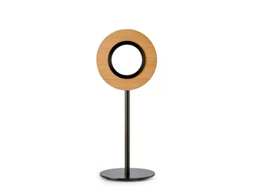 LENS - Handmade wood veneer and metal table lamp by LZF - view 2