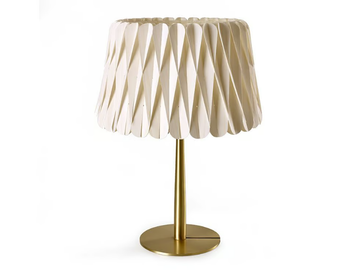 LOLA - Handmade wood veneer and metal table lamp by LZF - view 2