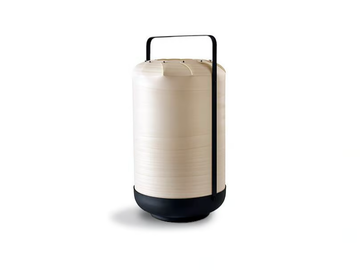 MINI-CHOU - Wood veneer and metal table lamp / lantern by LZF - view 3