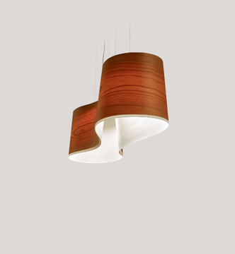 NEW WAVE - Handmade wood veneer pendant lamp by LZF - view 3