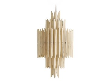 VOLIERE - LED wood veneer chandelier by LZF - view 2