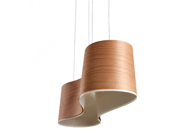 NEW WAVE - Handmade wood veneer pendant lamp by LZF - view 2