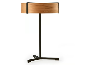 THESIS - Handmade wood veneer and metal table lamp by LZF - view 2