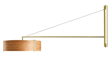 THESIS - Handmade wood veneer and metal wall lamp by LZF - view 2