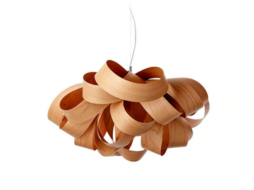 AGATHA SMALL - Handmade wood veneer pendant lamp by LZF - view 2