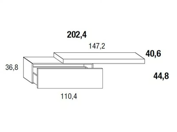 36E8 - 0837 - Wall-mounted console table by Lago - view 3