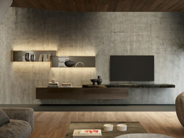 36E8 - 1918 - Wall-mounted marble storage wall by Lago - view 2