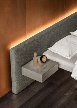 AIR 1505 - Fabric bed with integrated nightstands by Lago - view 3