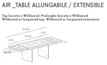 AIR - Extending wooden table by Lago - view 3