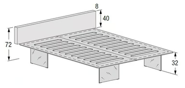 AIR - HEADBOARD 40 - Double bed by Lago - view 3