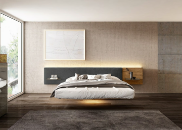 FLUTTUA 1611 - Double bed with integrated nightstands by Lago - view 3