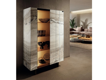 N.O.W. - 1390B - Glass highboard with integrated lighting by Lago - view 2