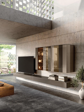 N.O.W. - 2677 - Wall-mounted glass storage wall by Lago - view 3