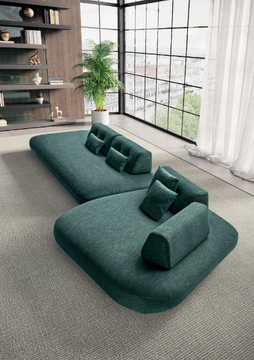SAND - 1153 - Corner fabric sofa by Lago - view 3