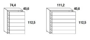MATERIA 1066 - Glass chest of drawers by Lago - view 3