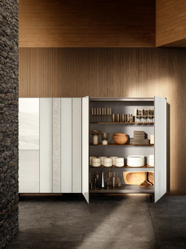 N.O.W. 1386 - Glass highboard by Lago - view 3