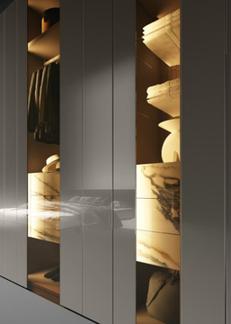 N.O.W. - Glass wardrobe with sliding doors by Lago - view 3