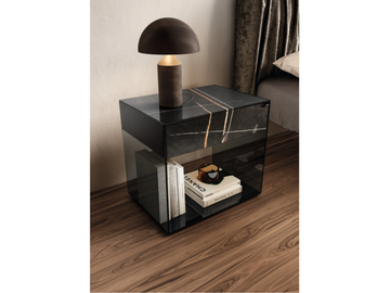 UPGLASS - Rectangular bedside table with drawers by Lago - view 2