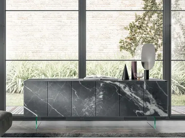 36E8 - 0699 CALACATTA BLACK MATT XGLASS - Modular sideboard by Lago - view 2