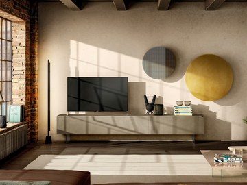 MATERIA 1049 - Glass TV cabinet by Lago - view 2