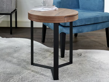 HARRY - Round wooden side table by Lambert - view 2