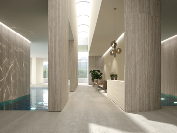 TRAVERTINO SILVER - Wall tiles with travertine effect by Laminam - view 2