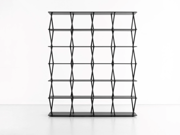 JAZZ - Open aluminium and wood bookcase by Lapalma - view 2