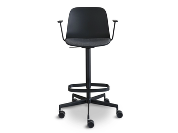 SEELA - Stool height-adjustable with castors with armrests by Lapalma - view 2